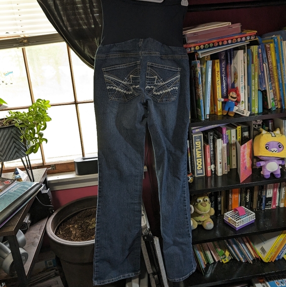 Oh Baby by Motherhood Maternity Blue Jean Pants Small Cool Pocket Designs - Picture 4 of 9